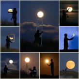 playing with the moon