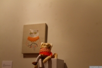 Blurry shot of cat art cos I didn't know if it was a camera friendly gallery...